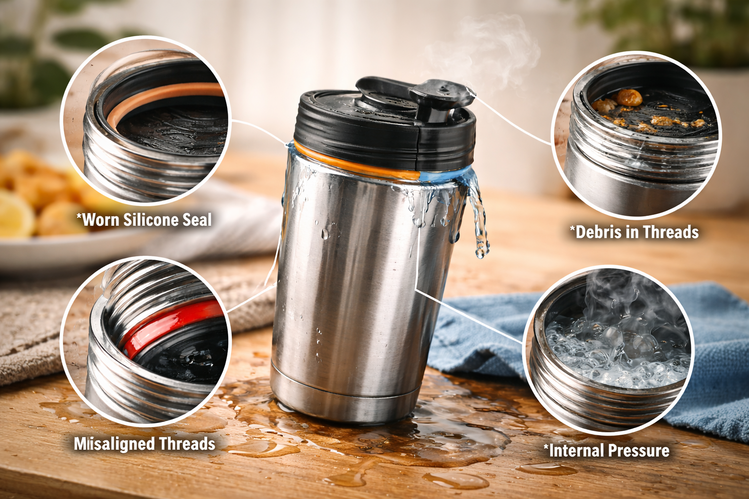 kaytee flat bac water bottle leaking Why Your Leaks: Causes, Maintenance Mistakes, and How to Stainless steel cap Metabolism of vitamin B hairline serum Color:Metallic Blue