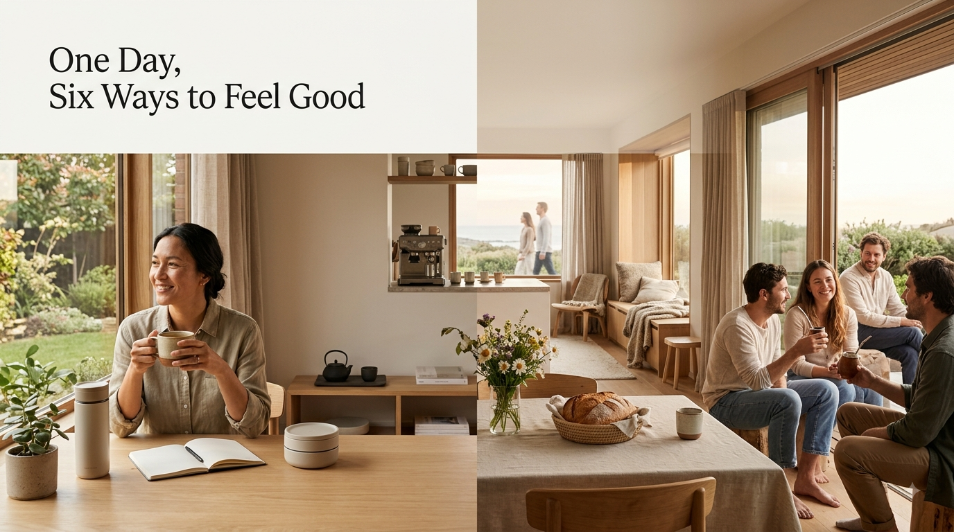Everyday luxury around the world through simple daily rituals, including tea, coffee, shared moments, and outdoor living