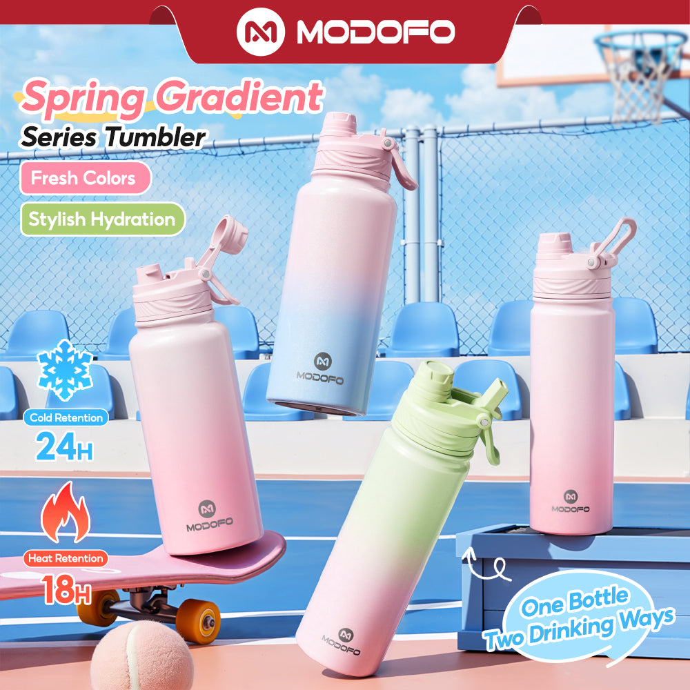 MODOFO 700ml Sports Bottle Insulated Tumbler with Straw Stainless