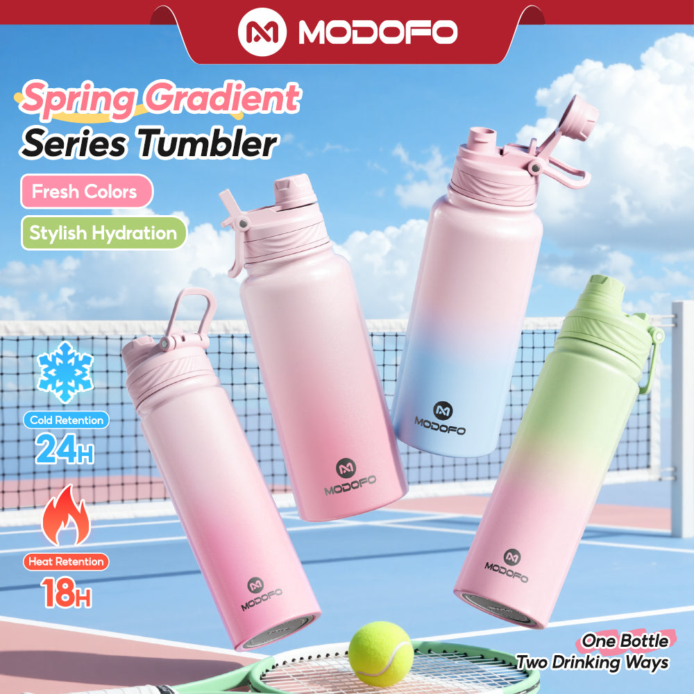 MODOFO 700ml Sports Bottle Insulated Tumbler with Straw Stainless