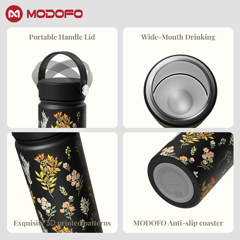 MODOFO Cartoon Print Series – Wide Mouth Water Cup 530ml