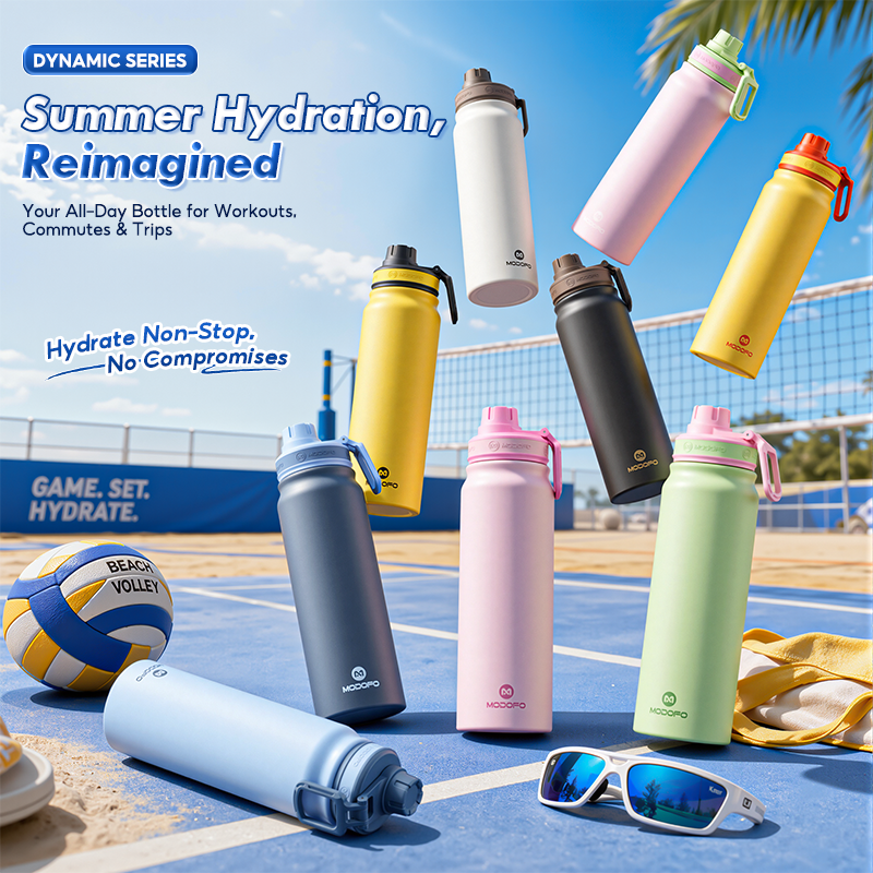 MODOFO Stainless Steel Vacuum Insulated Sports Water Bottle