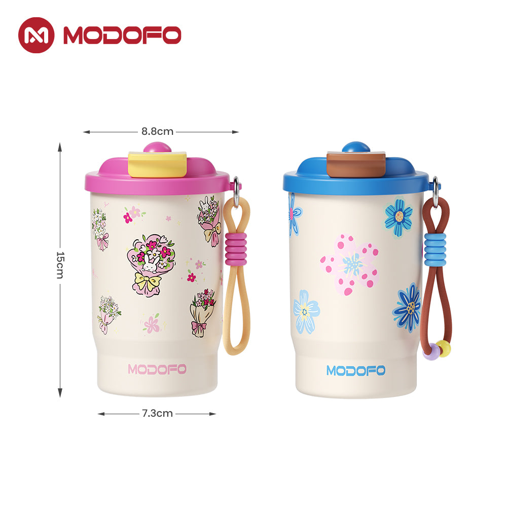 Pink Bunny Bouquet — MODOFO Coffee Cup 500ml Bloom Joy Series Thermos