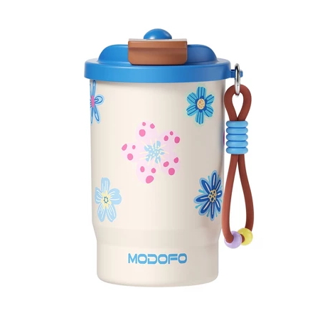 Blue Rhyme Blooms — MODOFO Coffee Cup 500ml Bloom Joy Series Thermos