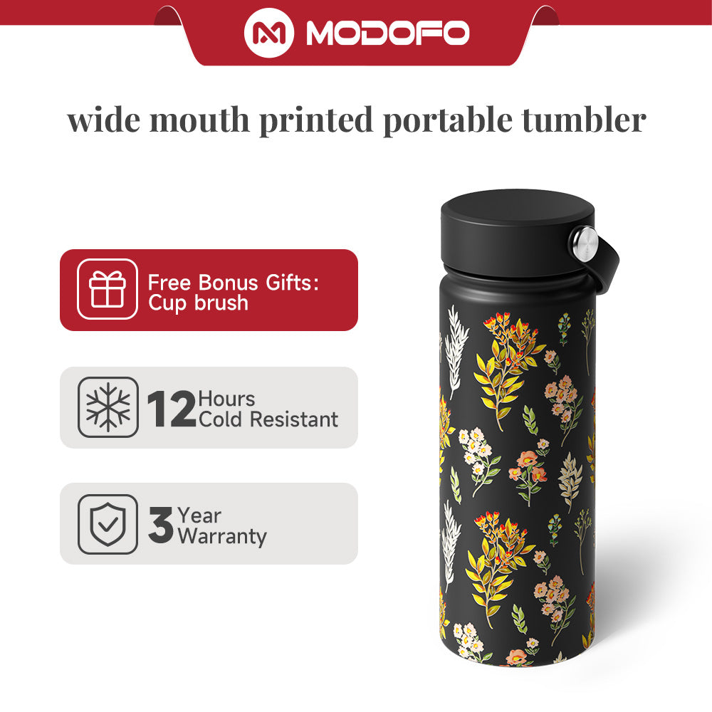 MODOFO Cartoon Print Series – Wide Mouth Water Cup 530ml