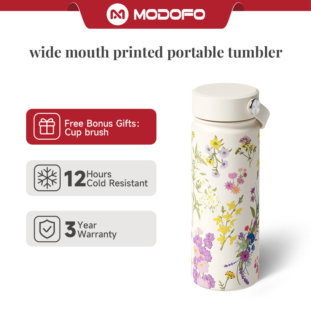 MODOFO Cartoon Print Series – Wide Mouth Water Cup 530ml