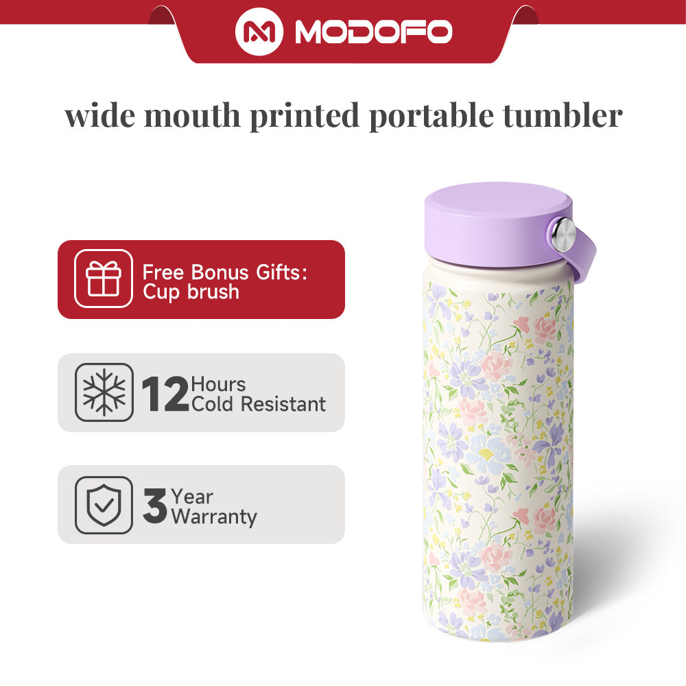 MODOFO Cartoon Print Series – Wide Mouth Water Cup 530ml
