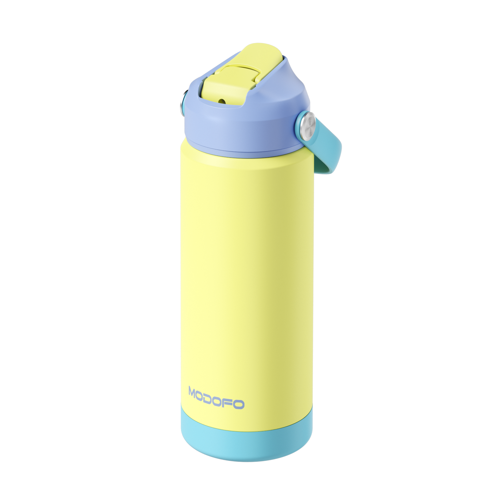 MODOFO Tumbler 18 oz Botol Air Portabel Motif Warna-warni Stainless Steel dengan Sedotan