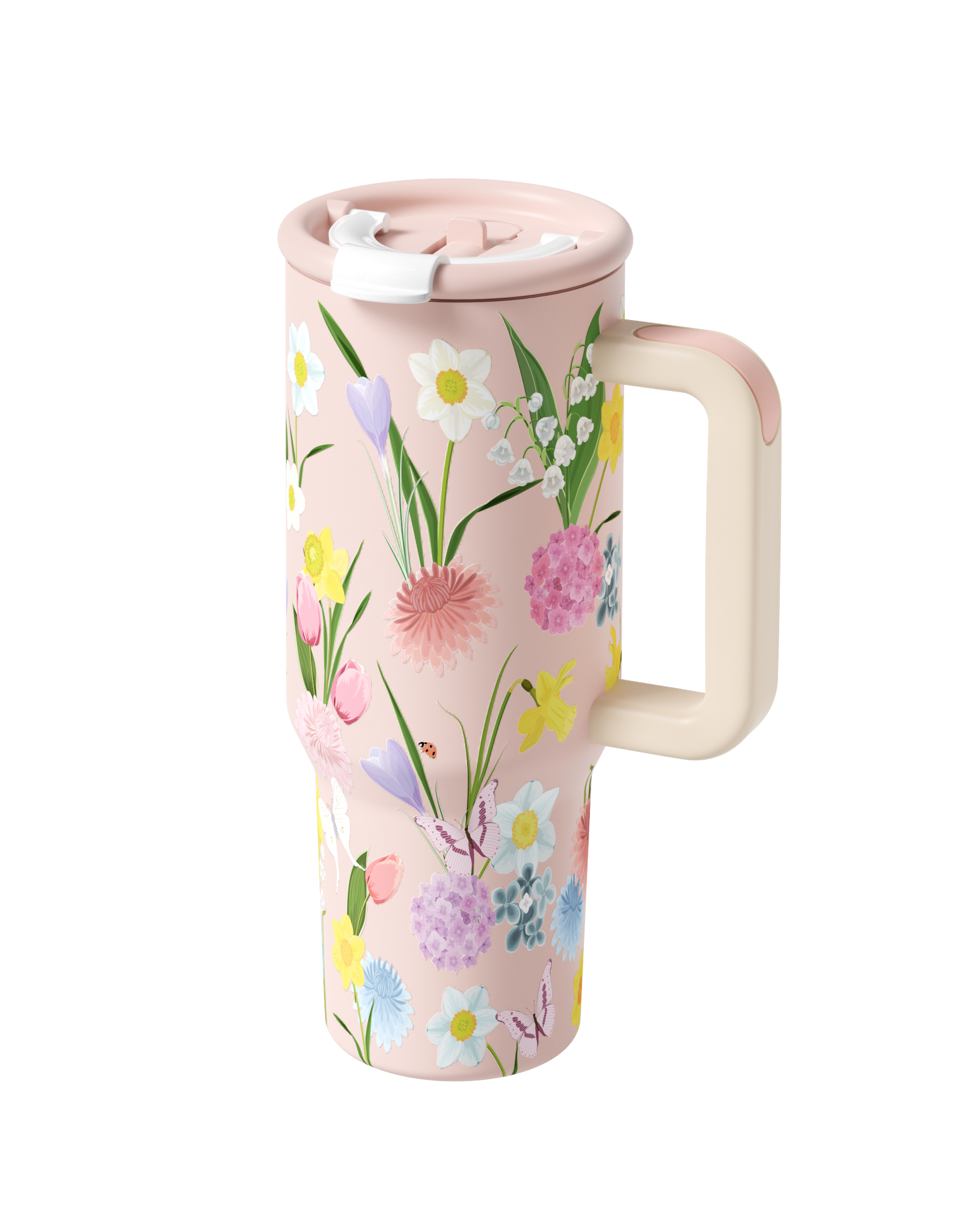 Mug Terisolasi Kapasitas Besar MODOFO 40oz dengan Sedotan