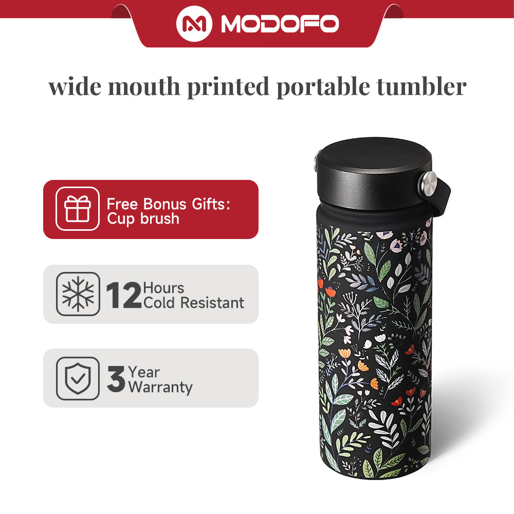 MODOFO Cartoon Print Series – Wide Mouth Water Cup 530ml