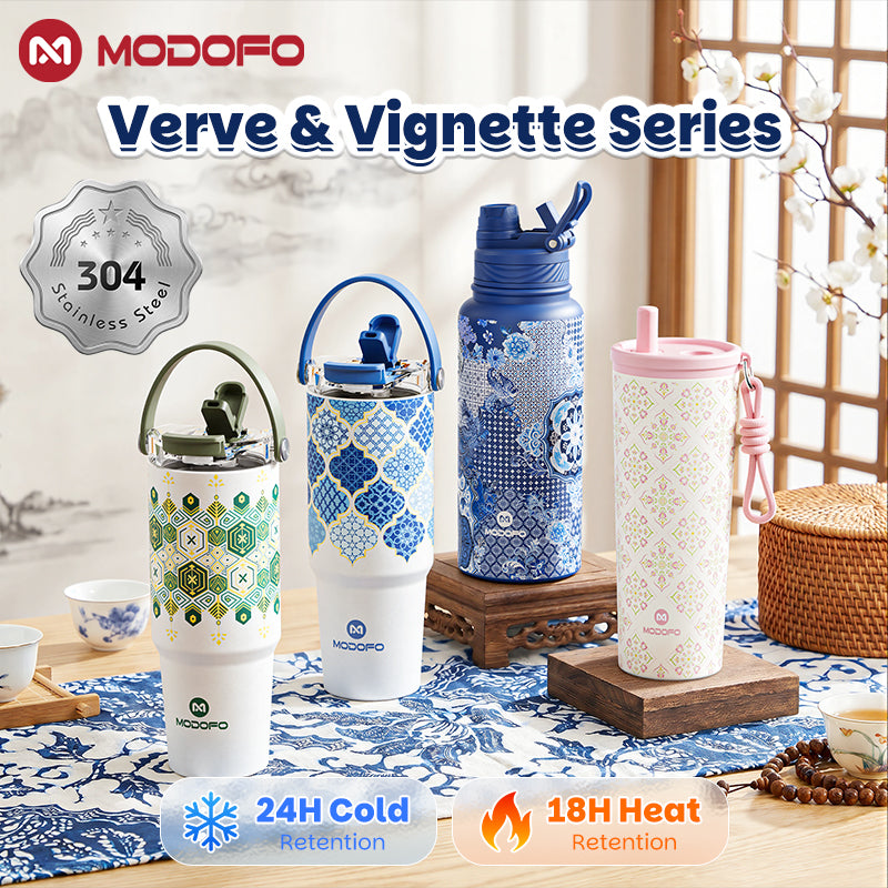 MODOFO 30oz Tumbler Tahan Sejuk Straw Batik Series botol air tahan sejuk Insulated Tumbler with Straw Thermos Bottle