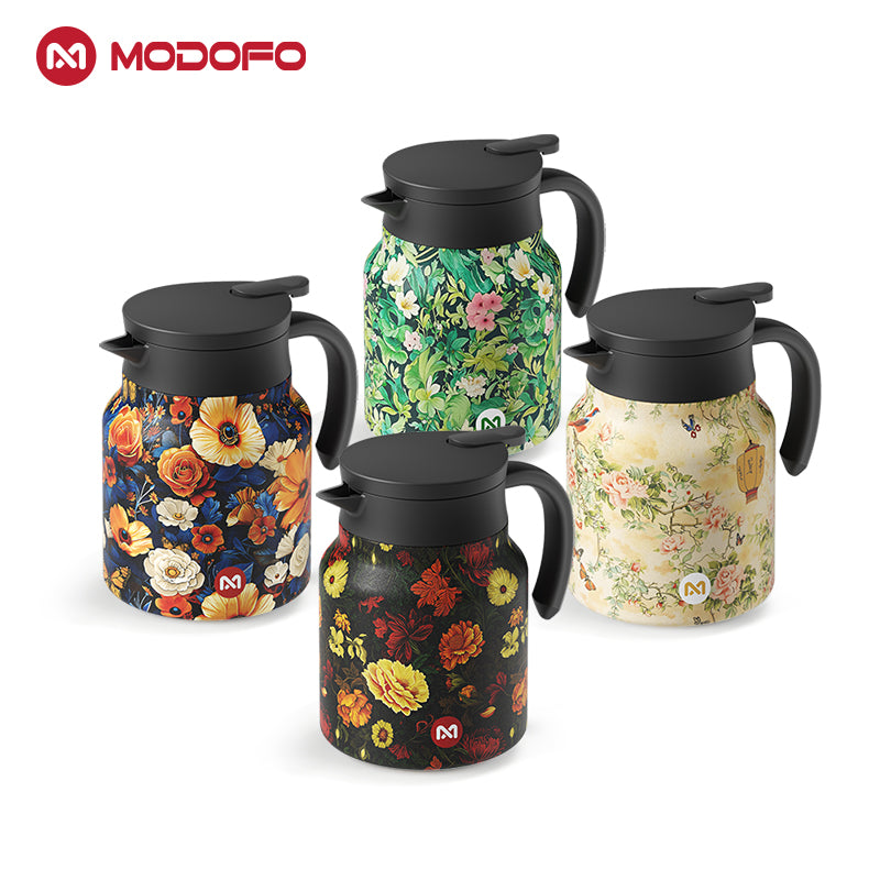 MODOFO 316 Stainless Steel Thermos Teapot | 1 L Thermal Coffee Pot for Hot and Cold Drinks