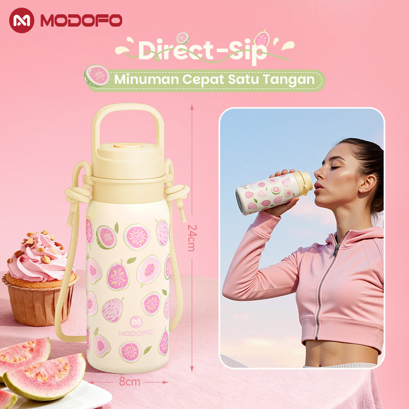 MODOFO 500 ml Insulated Tumbler with Strap – Carry Berry  | Compact Stainless Steel Bottle