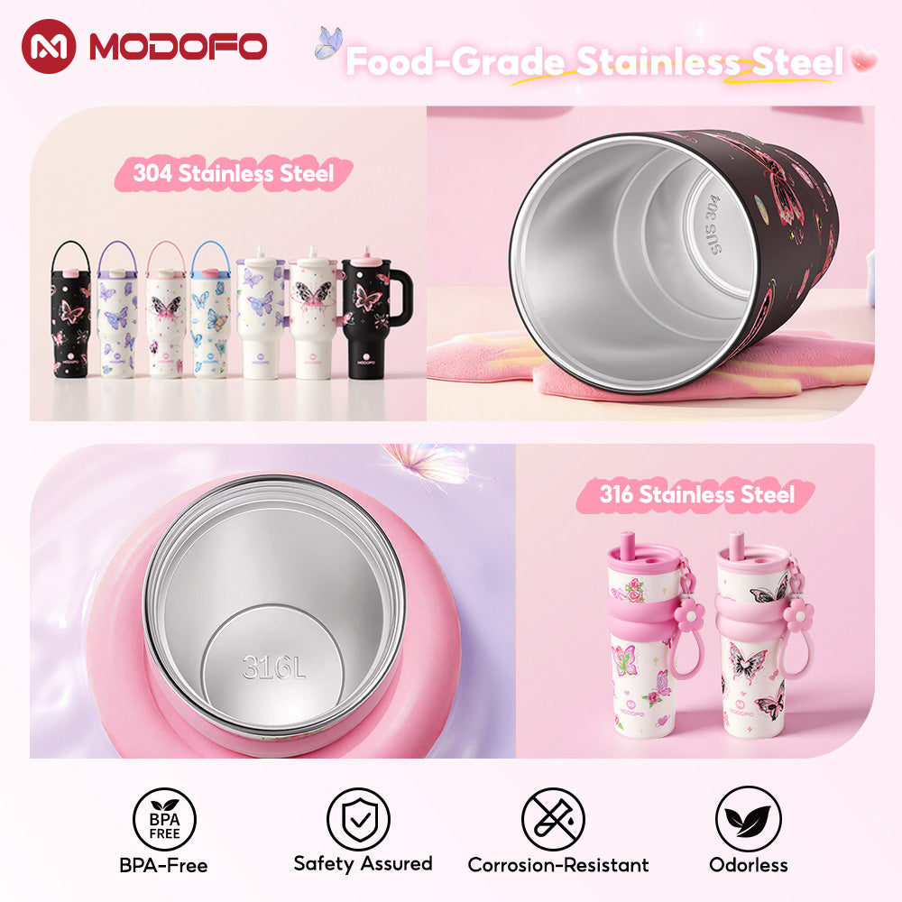 MODOFO Sweet Series❤ Straw Tumbler 304 SUS Thermos
