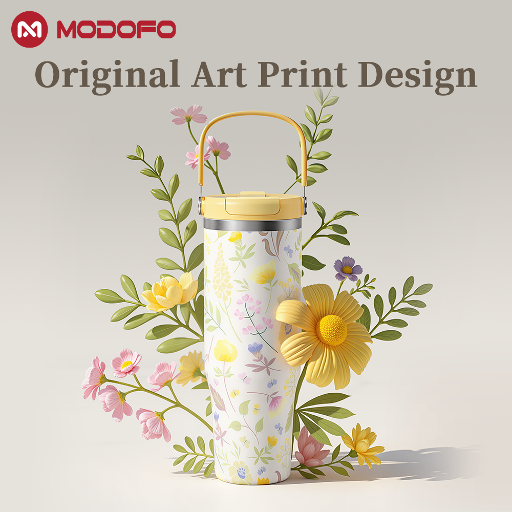 MODOFO 40oz Insulated Cup with Straw for Cooling and Insulation