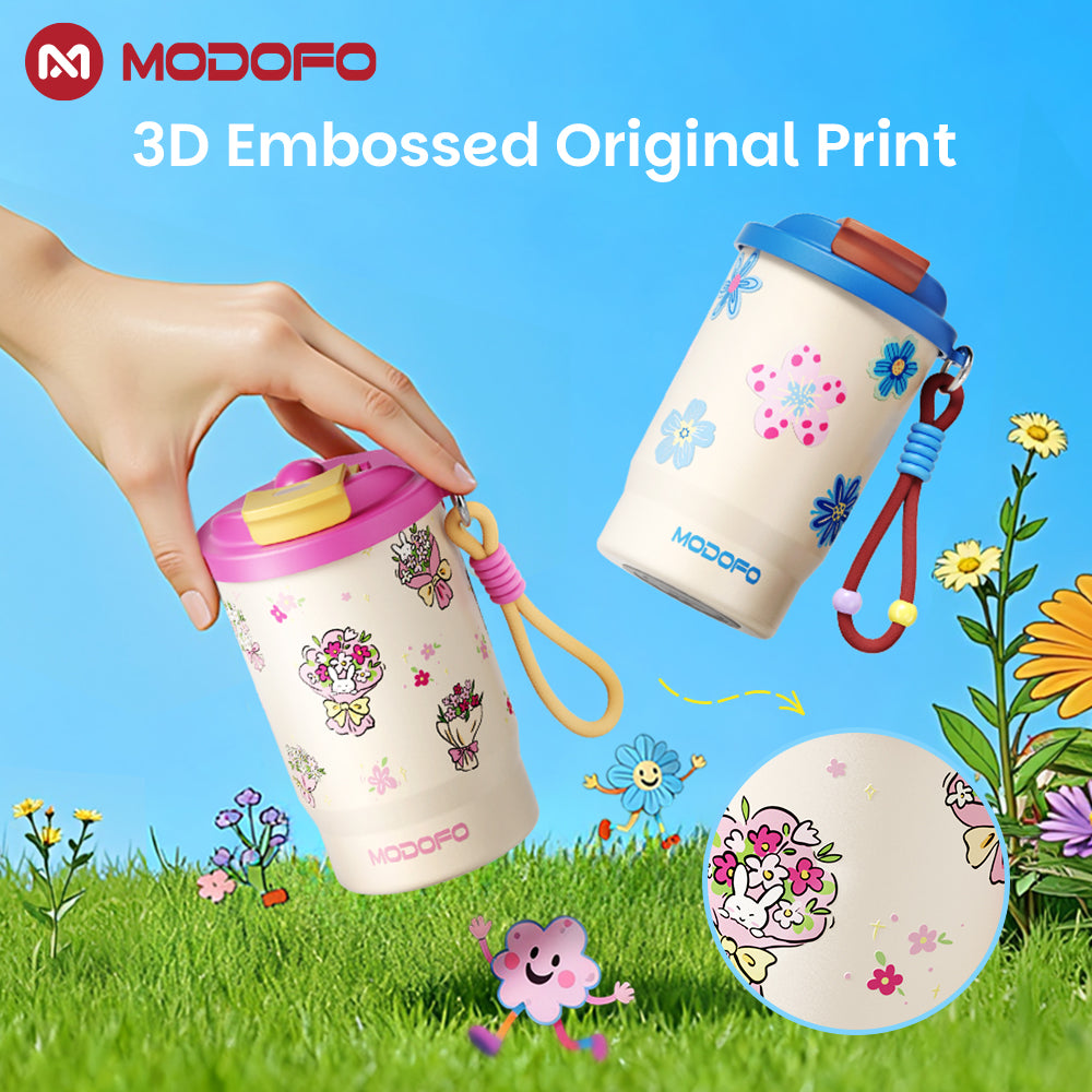 Pink Bunny Bouquet — MODOFO Coffee Cup 500ml Bloom Joy Series Thermos