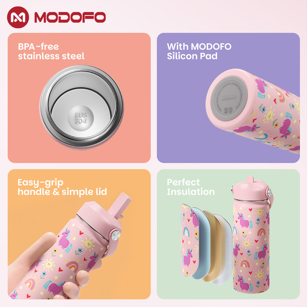 MODOFO 18oz Gelas Minum Anak Seri Kartun Lucu