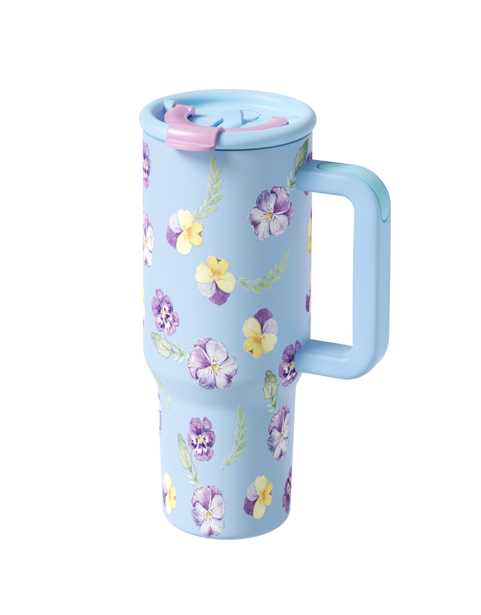 Mug Terisolasi Kapasitas Besar MODOFO 40oz dengan Sedotan