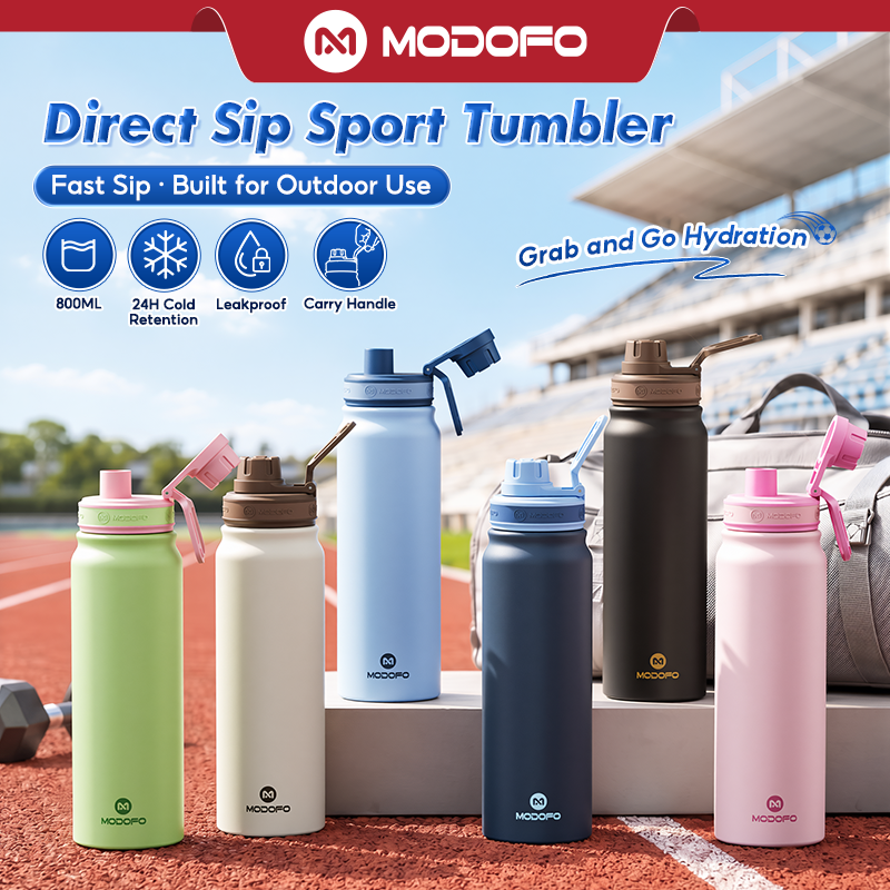 MODOFO Stainless Steel Vacuum Insulated Sports Water Bottle