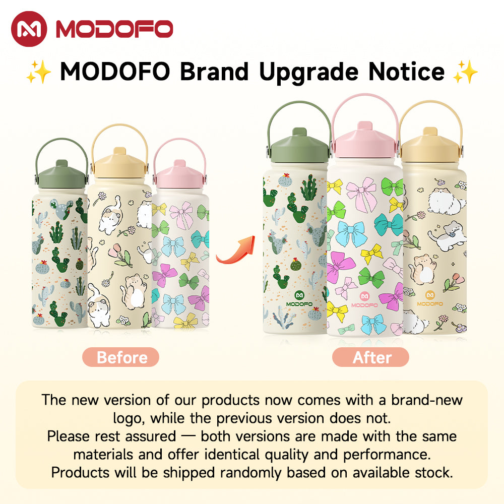 MODOFO 1000ml Insulated Thermos Bottle with Straw — Everyday Large-Capacity Hydration