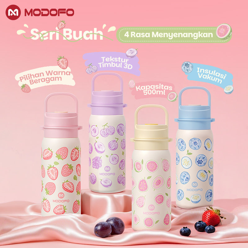 MODOFO 500 ml Insulated Tumbler with Strap – Carry Berry  | Compact Stainless Steel Bottle