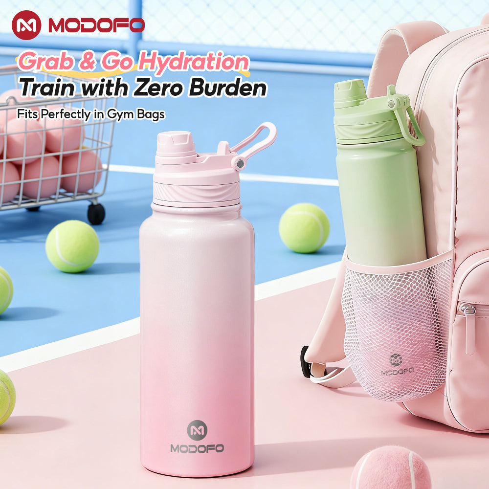MODOFO 700ml Sports Bottle Insulated Tumbler with Straw Stainless