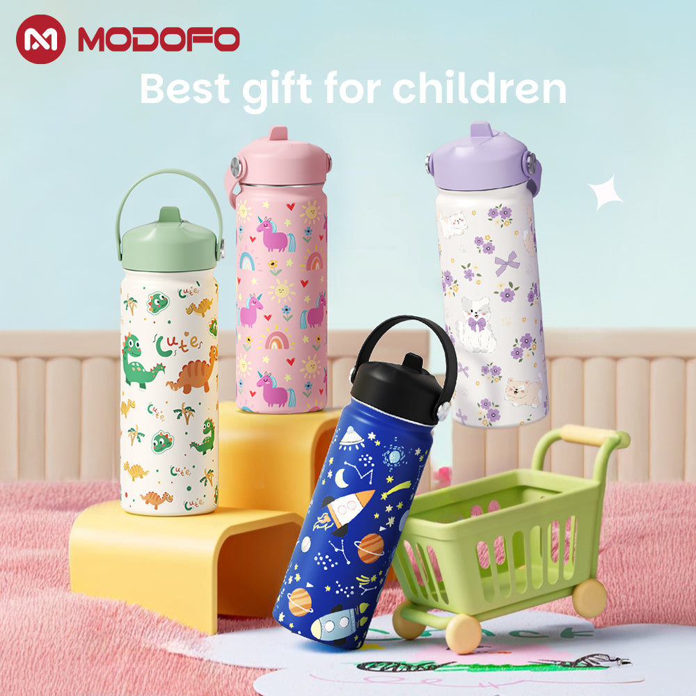 MODOFO 18oz Gelas Minum Anak Seri Kartun Lucu