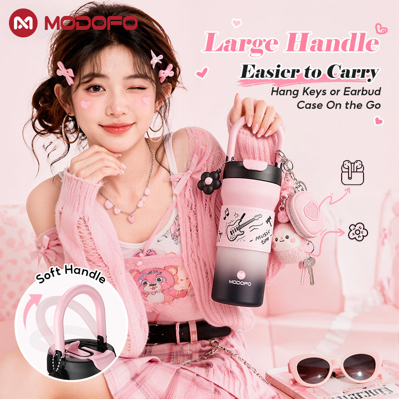 MODOFO Tumbler 24oz/710ml Tumbler Tahan Sejuk Straw 316 Stainless Steel Water Bottle