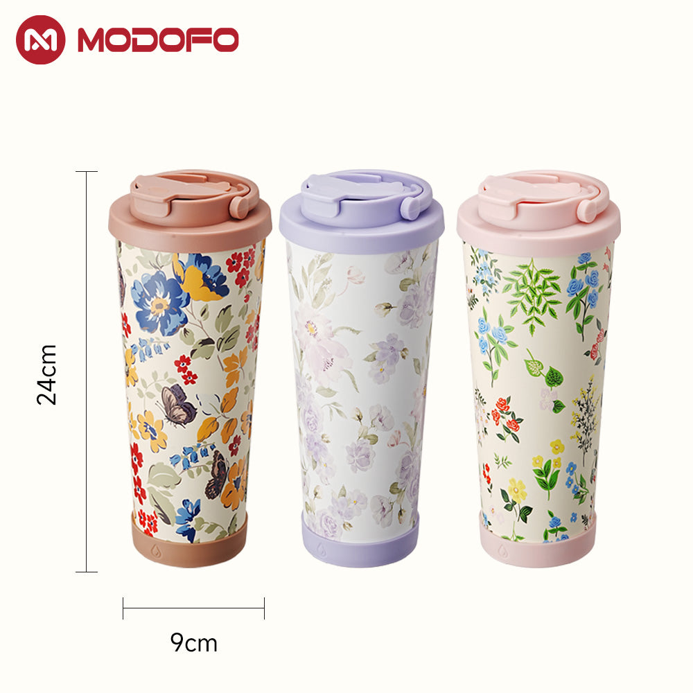MODOFO Elegant Garden Series – Insulated and Cooled Printed Business Water Bottle 830ml