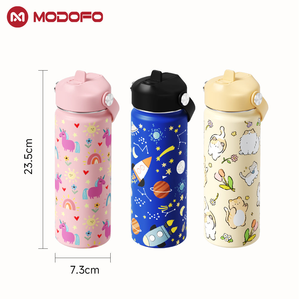 MODOFO 18oz Gelas Minum Anak Seri Kartun Lucu