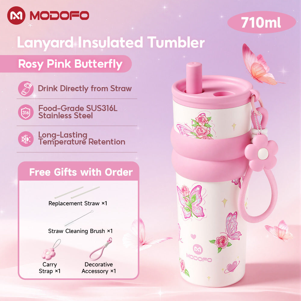 MODOFO Sweet Series❤ Straw Tumbler 304 SUS Thermos