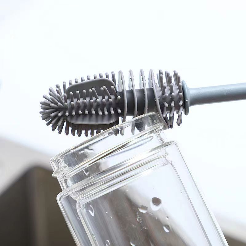 MODOFO Tumbler Brush Cup Brush Insulation Tumbler cleaning long handle Brush Silicone Brush
