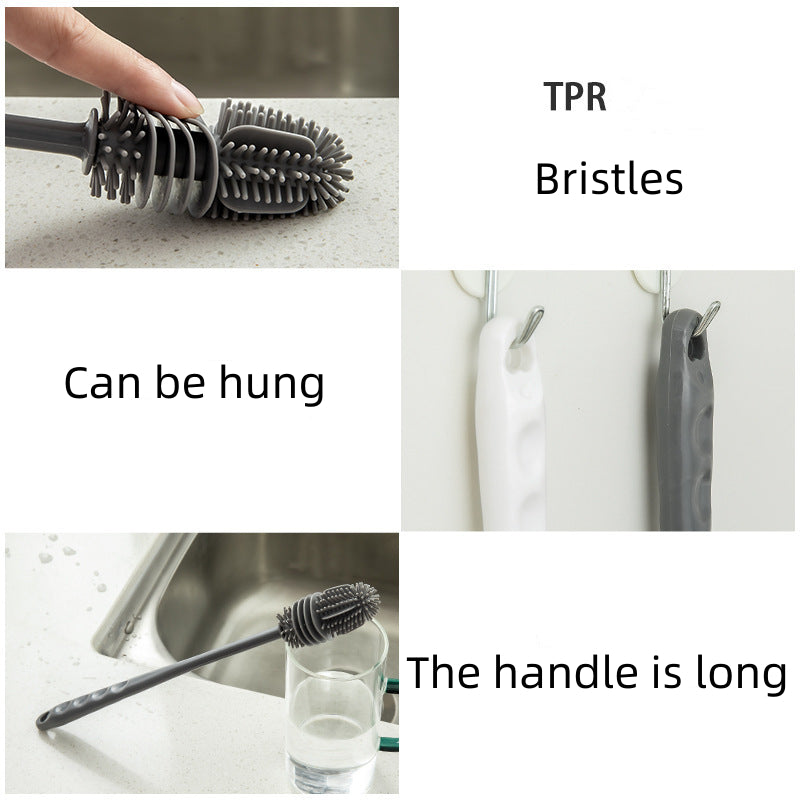 MODOFO Tumbler Brush Cup Brush Insulation Tumbler cleaning long handle Brush Silicone Brush