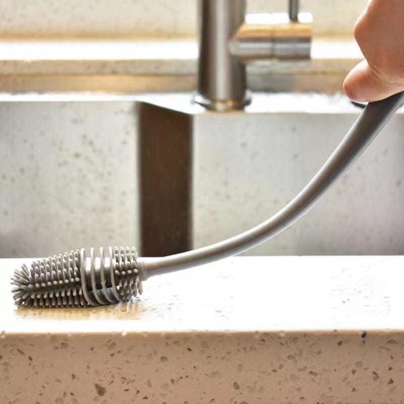 MODOFO Tumbler Brush Cup Brush Insulation Tumbler cleaning long handle Brush Silicone Brush