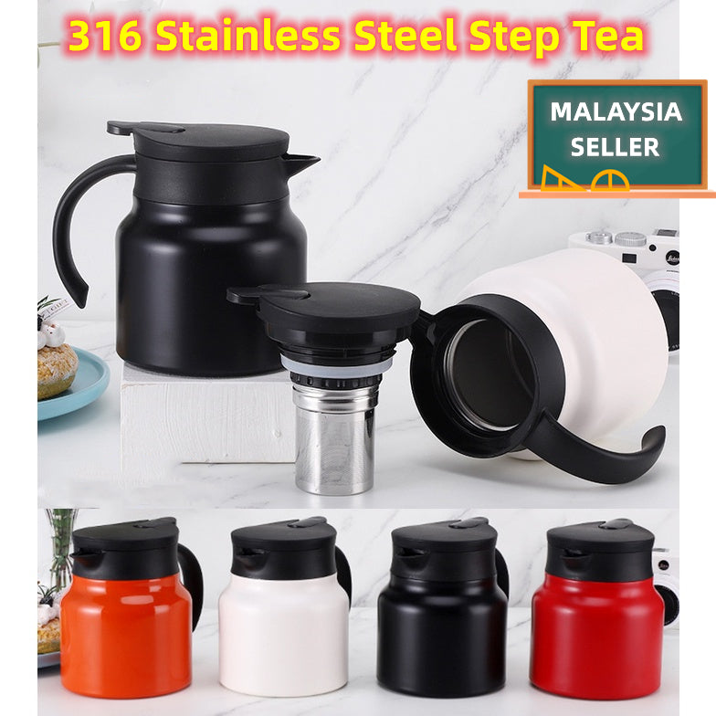 MODOFO Thermal Insulation Portable Stainless-Steel Teapot With Filter