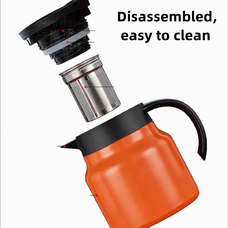 MODOFO Thermal Insulation Portable Stainless-Steel Teapot With Filter