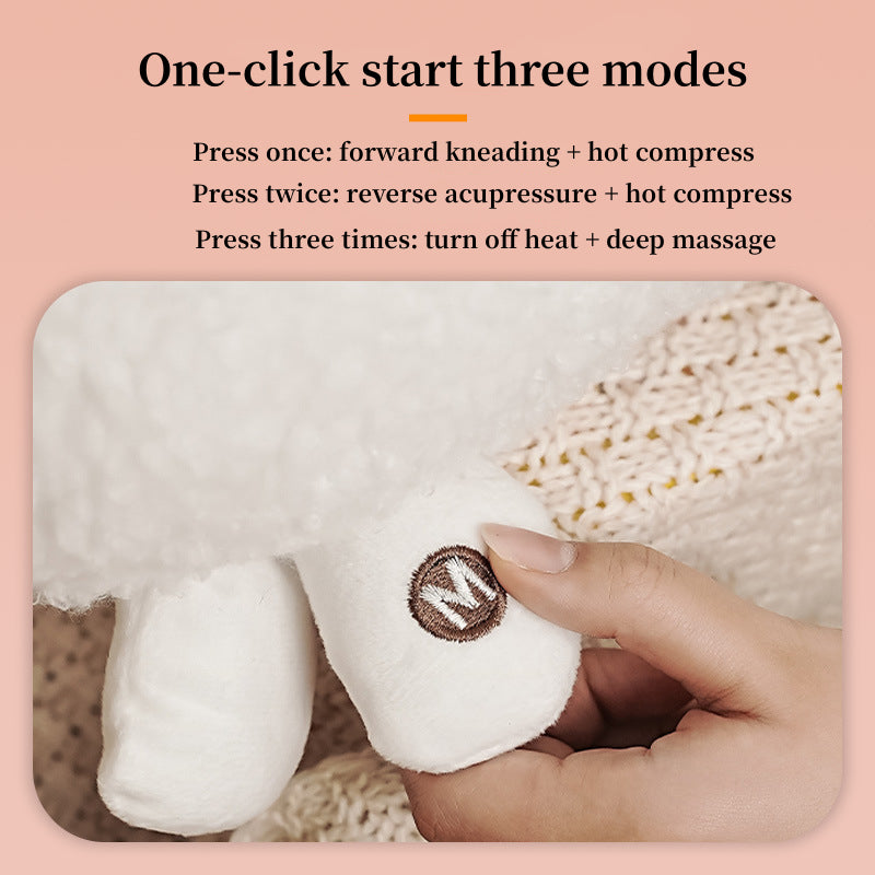 MODOFO Electric Alpaca Massage Pillow Neck Back Shoulder Massager