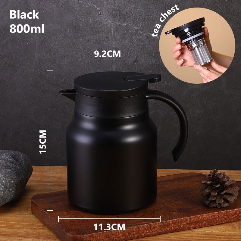MODOFO Thermal Insulation Portable Stainless-Steel Teapot With Filter