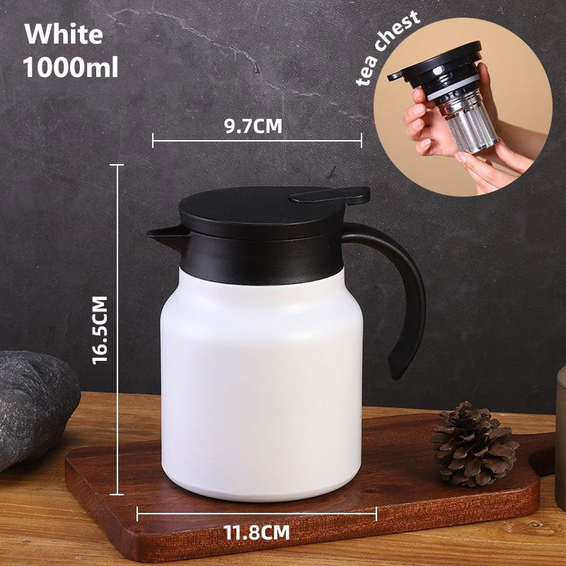 MODOFO Thermal Insulation Portable Stainless-Steel Teapot With Filter