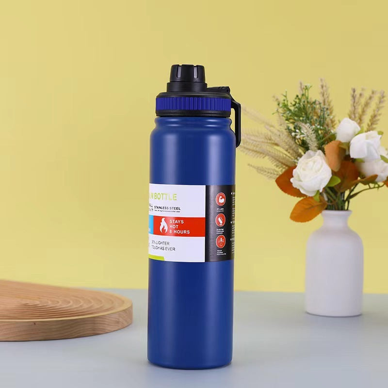 MODOFO 1000ml stainless steel portable sports cup large grade drinking water cup