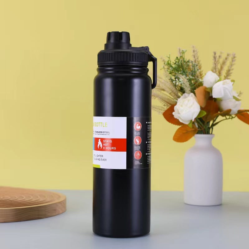 MODOFO 1000ml stainless steel portable sports cup large grade drinking water cup
