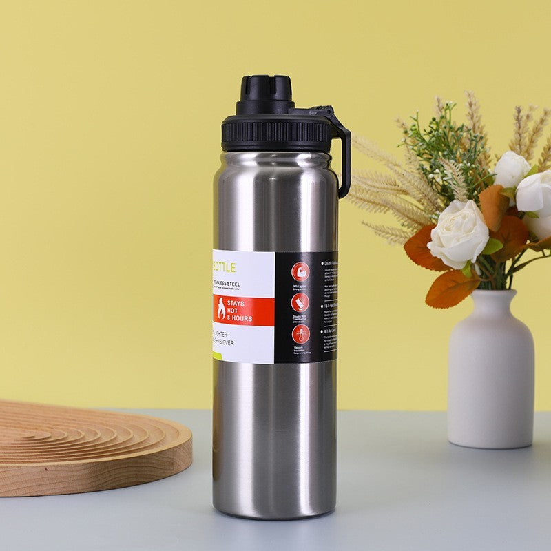MODOFO 1000ml stainless steel portable sports cup large grade drinking water cup