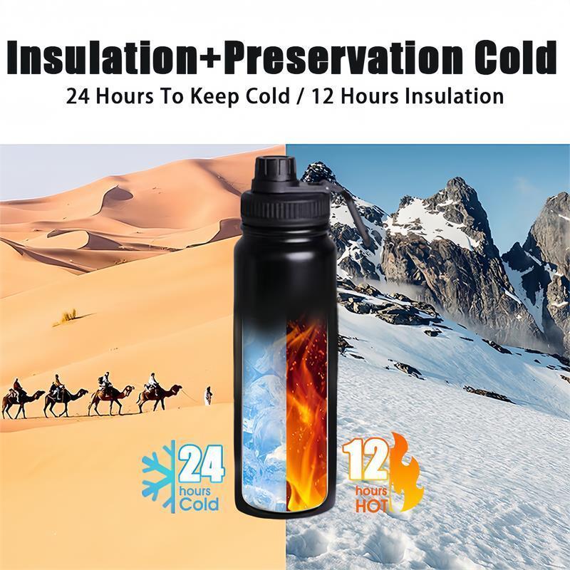 MODOFO 1000ml stainless steel portable sports cup large grade drinking water cup
