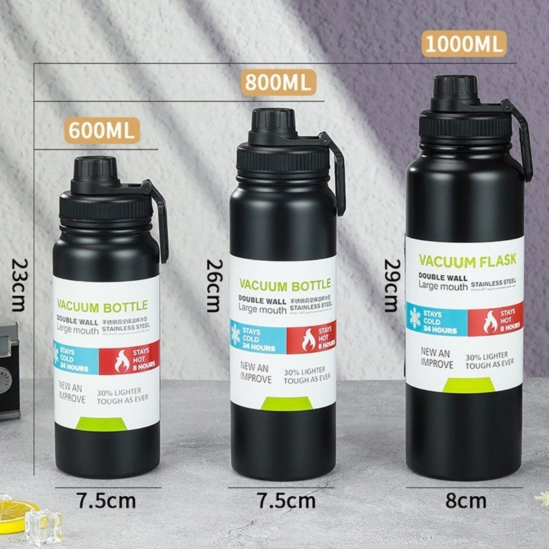 MODOFO 1000ml Sports Large Volume 304 Stainless Steel Vacuum Water Bottle