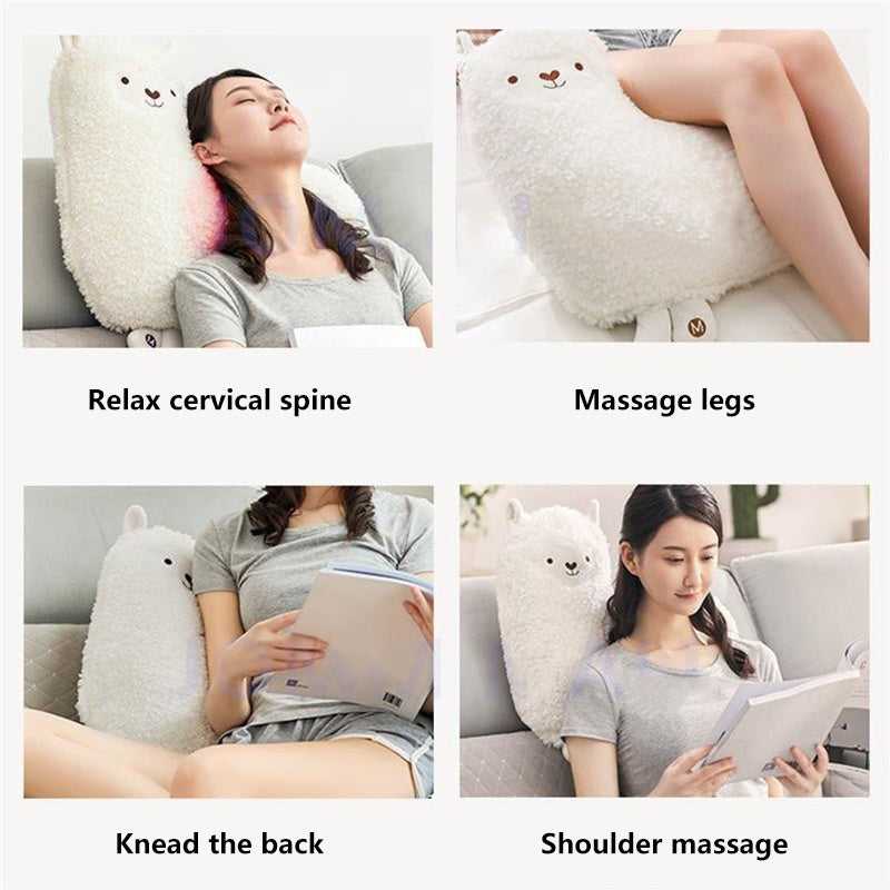 MODOFO Electric Alpaca Massage Pillow Neck Back Shoulder Massager