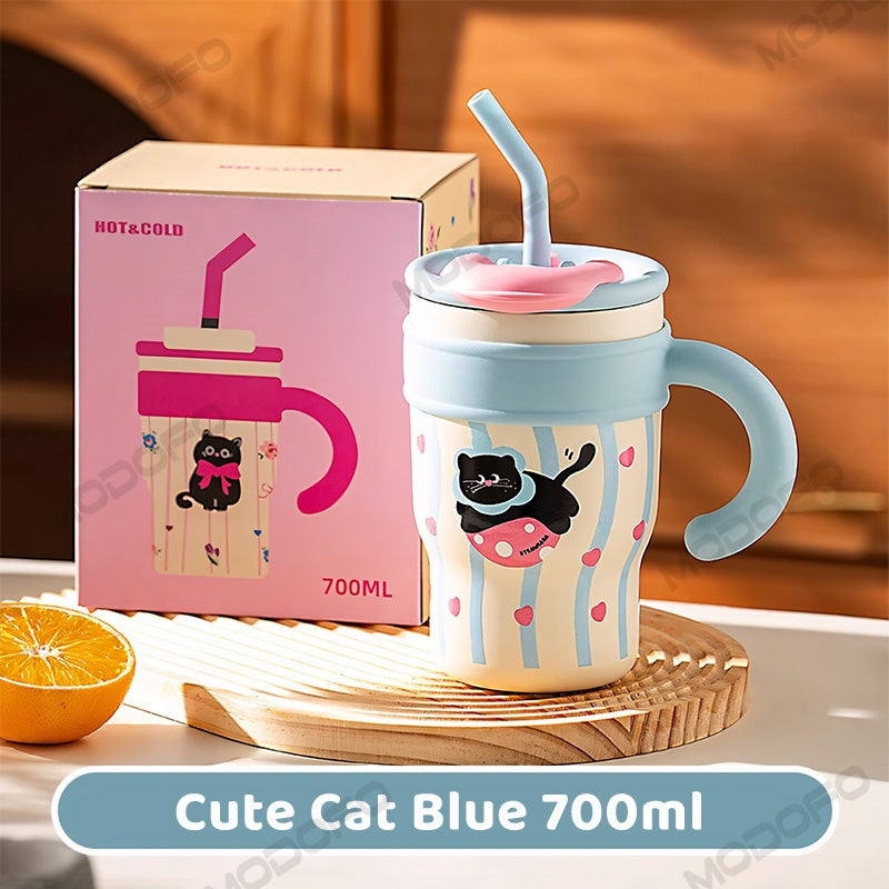 MODOFO 316 food grade labubu printed cartoon tin drinking water cup