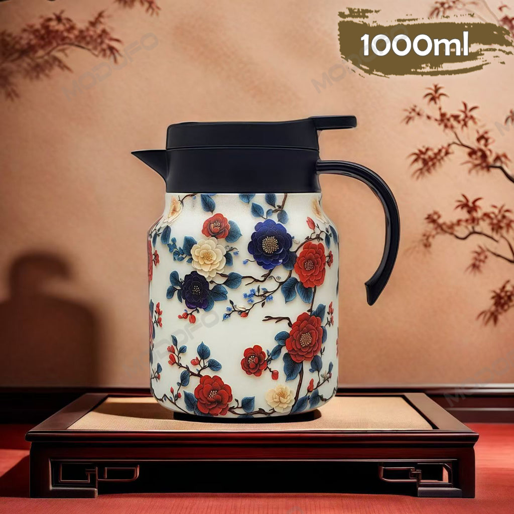 MODOFO 316 Stainless Steel Thermos Teapot | 1 L Thermal Coffee Pot for Hot and Cold Drinks