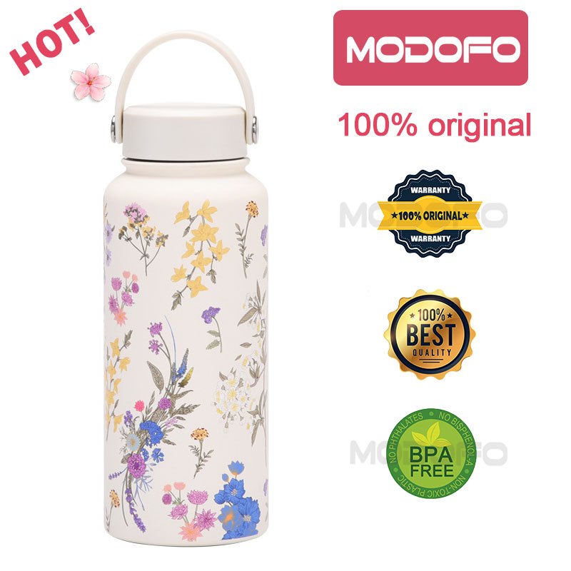 MODOFO 1000ML Large Volume Thermos Cup Printing Series Essential for Hydration