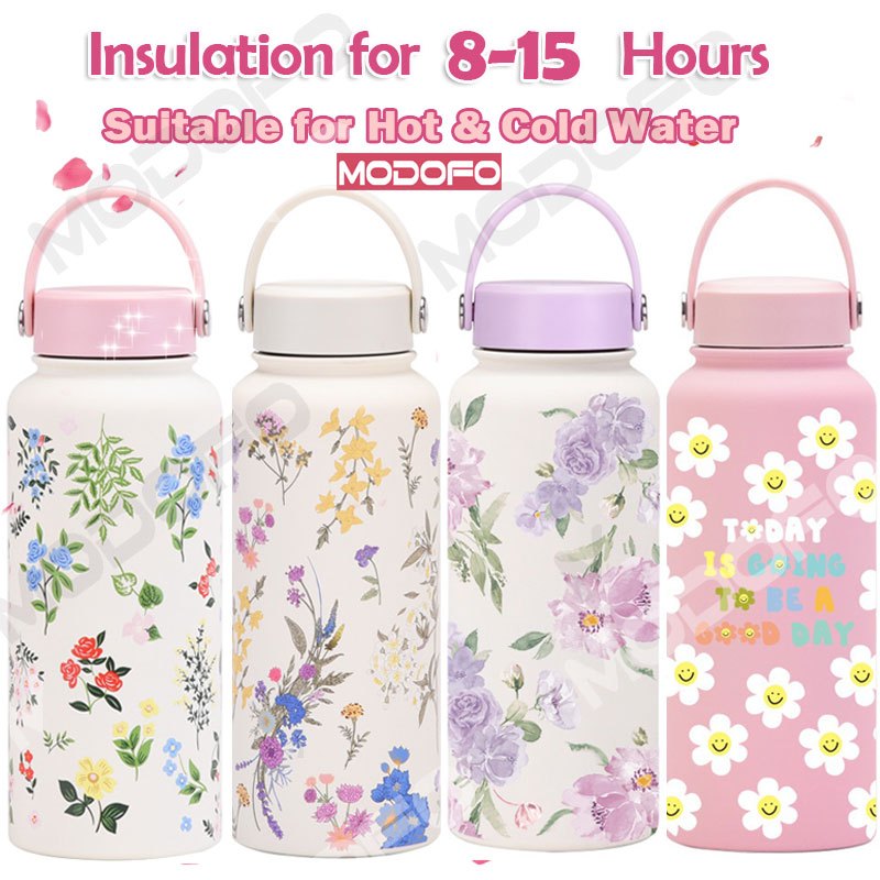 MODOFO 1000ML Large Volume Thermos Cup Printing Series Essential for Hydration