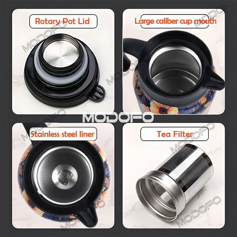 MODOFO 316 Constant Temperature Stainless Steel Teapot Multi-function Stewing Universal 1000ML Large Capacity